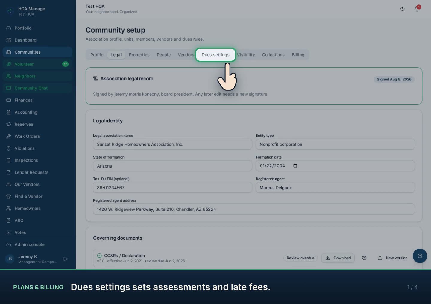 Plans & billing walkthrough preview