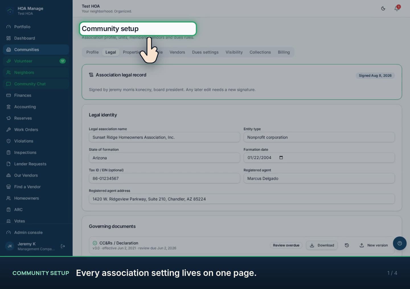 Community setup walkthrough preview