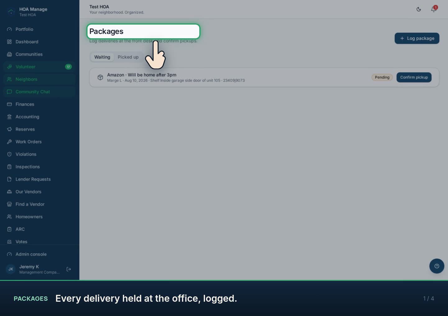 Packages walkthrough preview
